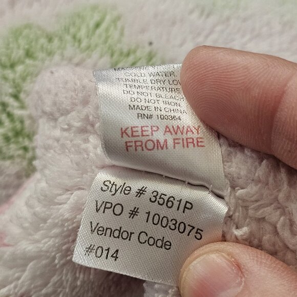 Baby Gear Light Pink Baby Blanket Butterfly Flower Ladybug Pastel Well Loved - Picture 10 of 10